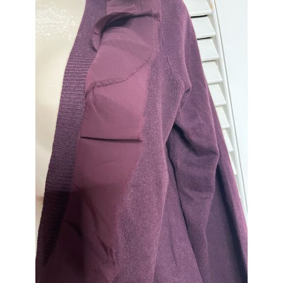 2011 Gap wine colored ruffled collar cardigan M Retro boho whimsy excellent - Picture 4 of 4